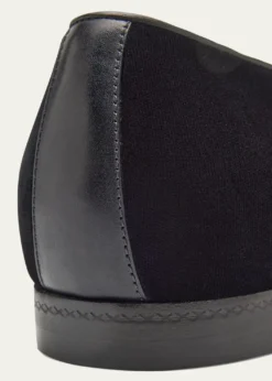 ZEGNAMen's Gala Textile Leather-Trim Loafers