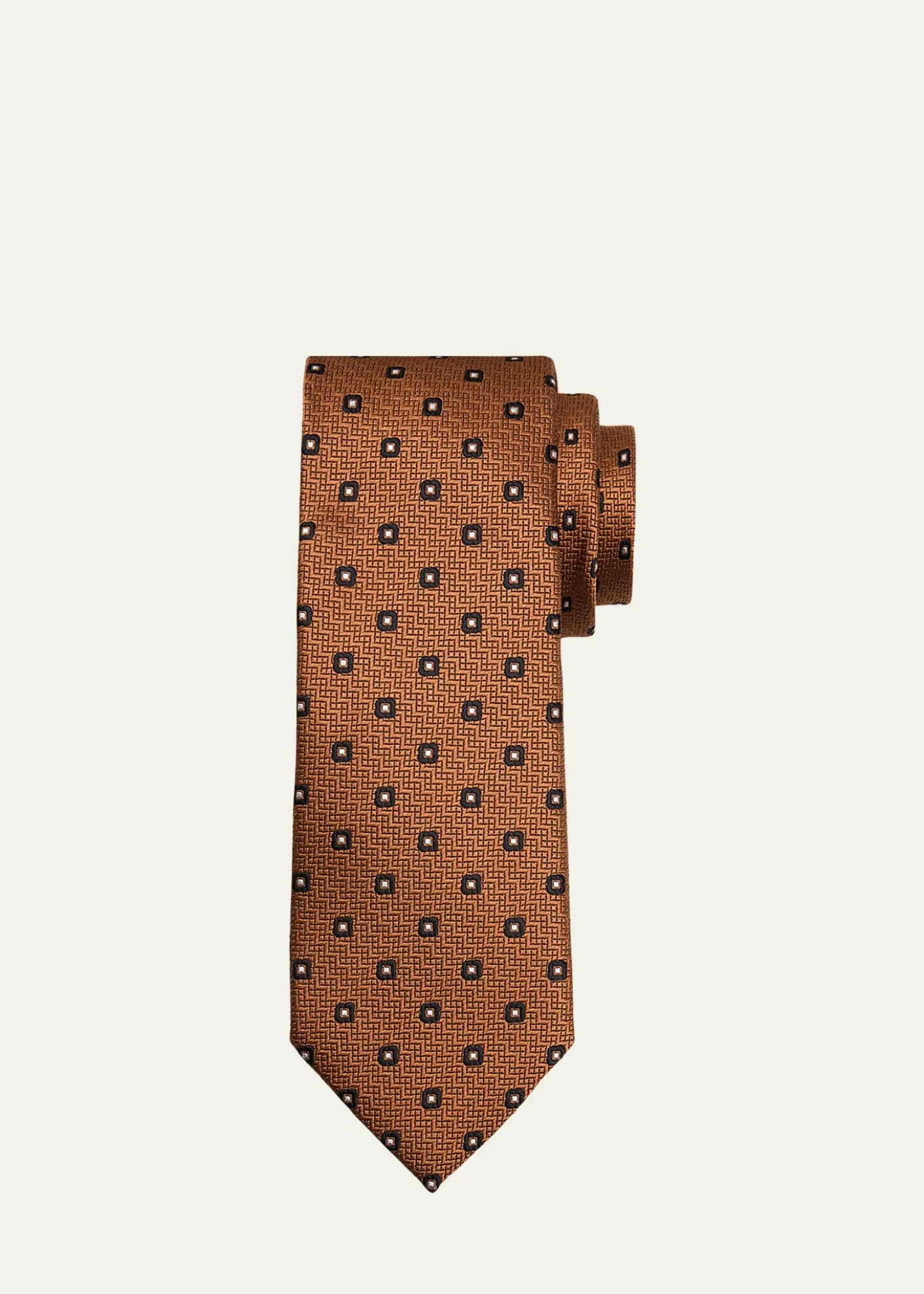ZEGNAMen's Geometric Jacquard Silk Tie