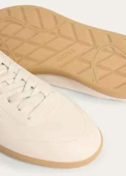 ZEGNAMen's 232 Grained Leather Low-Top Sneakers