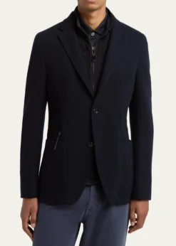 ZEGNAMen's High Performance Jersey Wool and Cotton Jacket