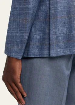 ZEGNAMen's Melange Windowpane Winter Crossover Sport Coat