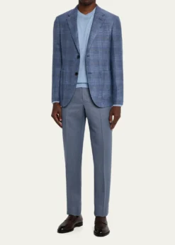 ZEGNAMen's Melange Windowpane Winter Crossover Sport Coat