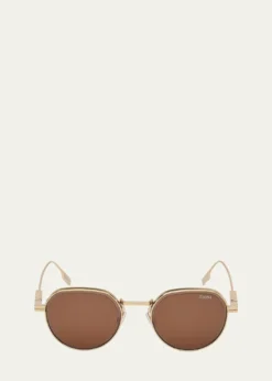 ZEGNAMen's Metal Round Sunglasses