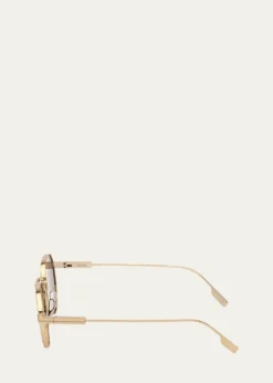 ZEGNAMen's Metal Round Sunglasses