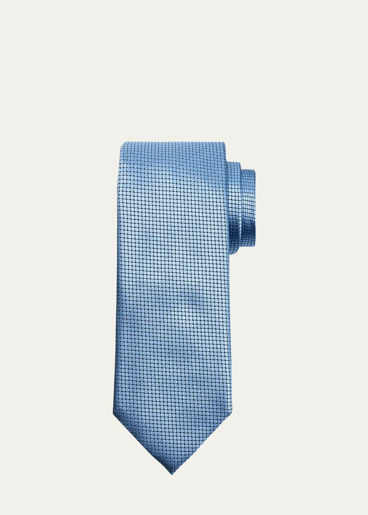 ZEGNAMen's Micro-Geometric Jacquard Silk Tie