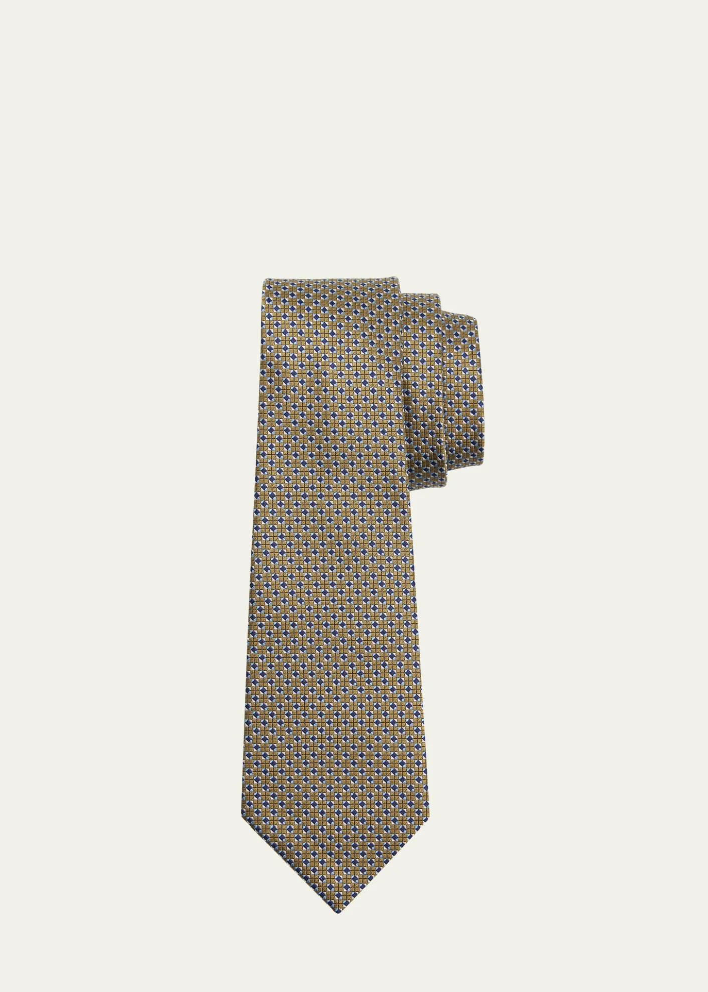 ZEGNAMen's Micro-Geometric Silk Jacquard Tie