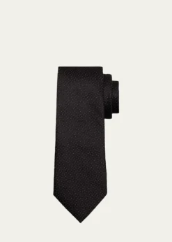 ZEGNAMen's Micro-Pindot Silk Tie