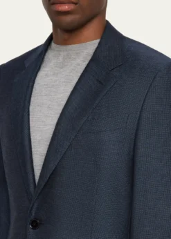 ZEGNAMen's Micro-Woven Cashmere and Silk Two-Button Sport Coat