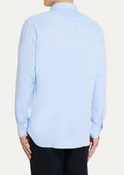 ZEGNAMen's Oasi Lino Casual Button-Down Shirt