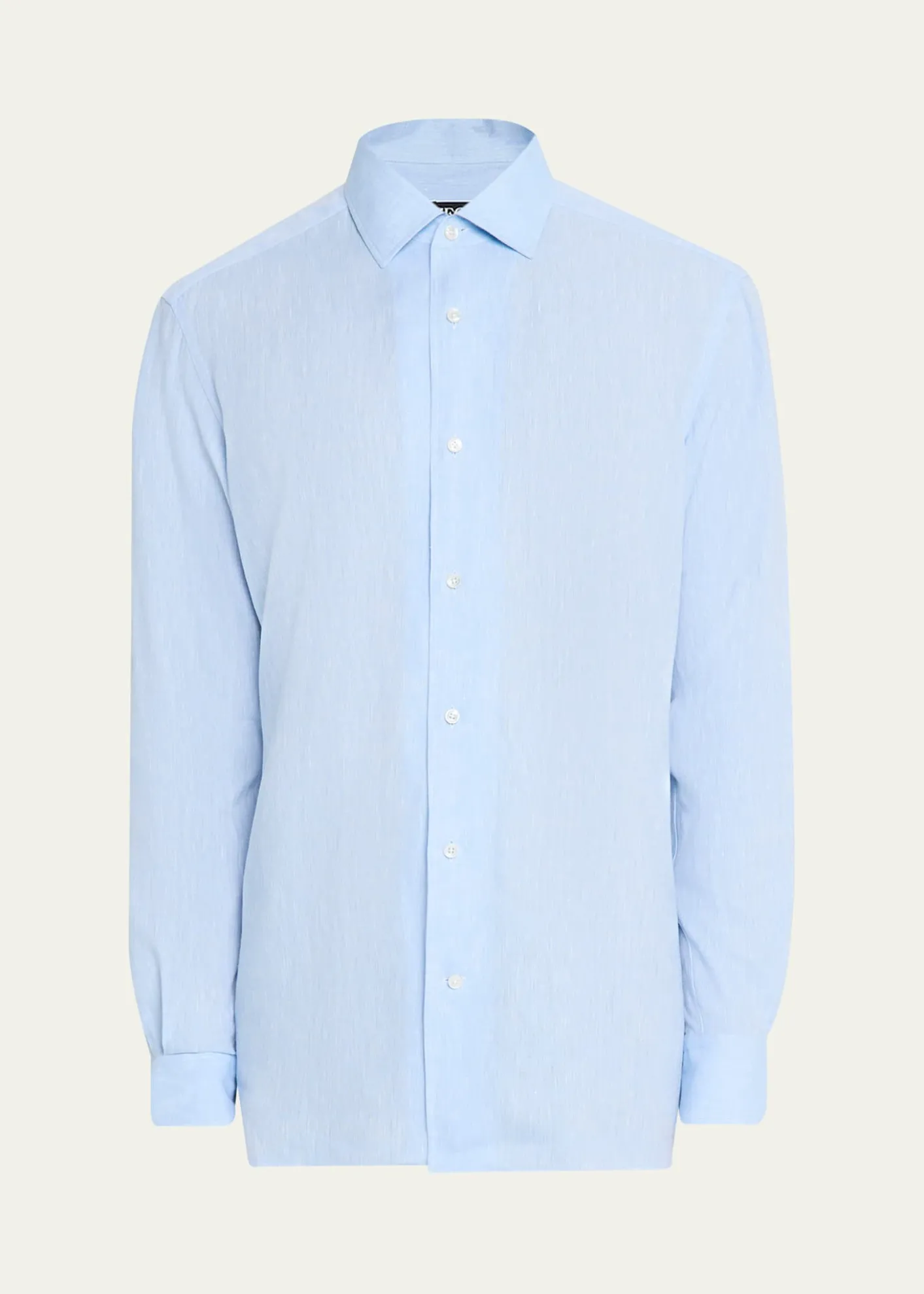 ZEGNAMen's Oasi Lino Casual Button-Down Shirt