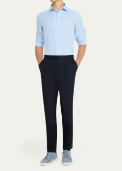ZEGNAMen's Oasi Lino Casual Button-Down Shirt