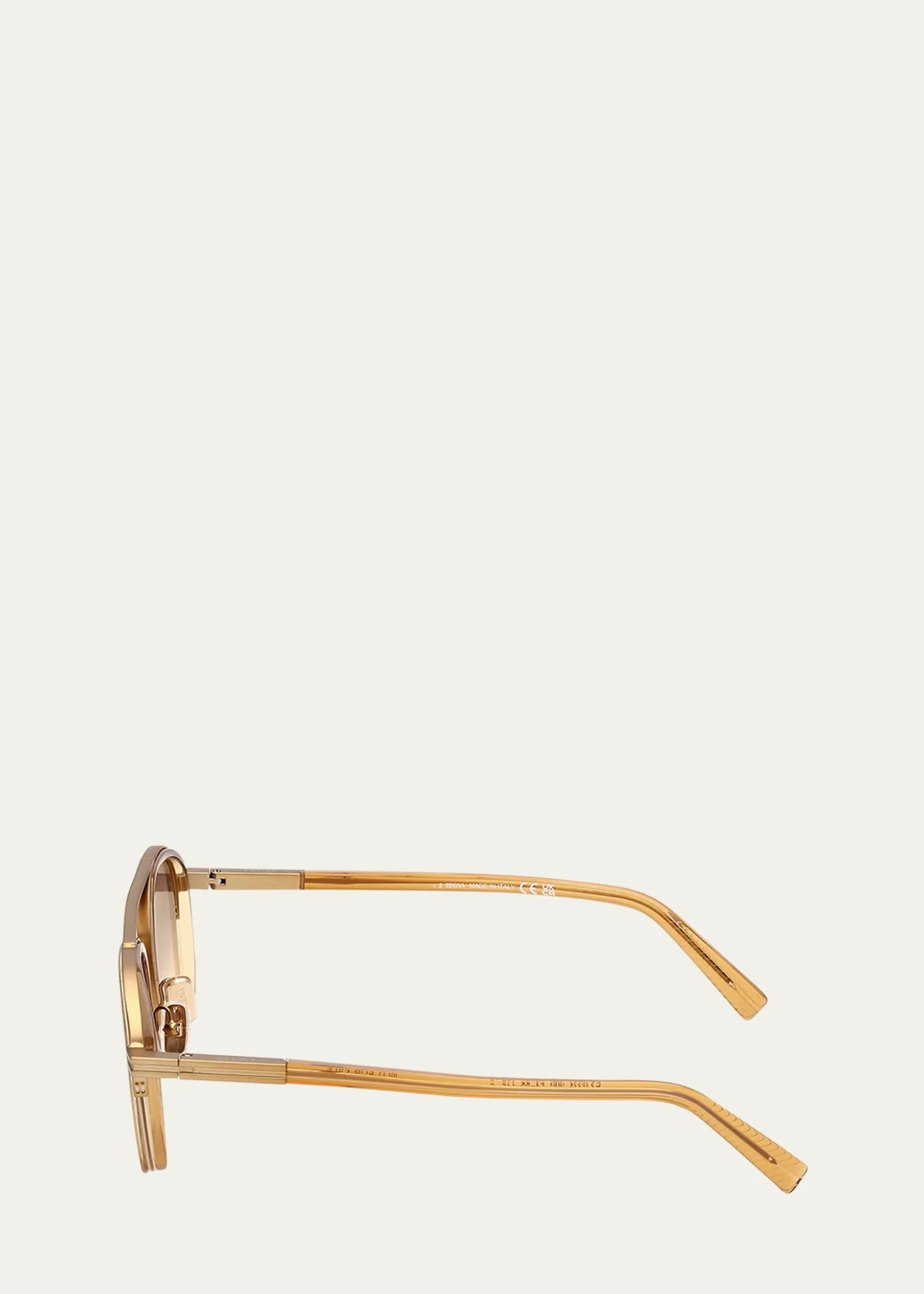 ZEGNAMen's ORIZZONTE Geometric Acetate and Metal Sunglasses