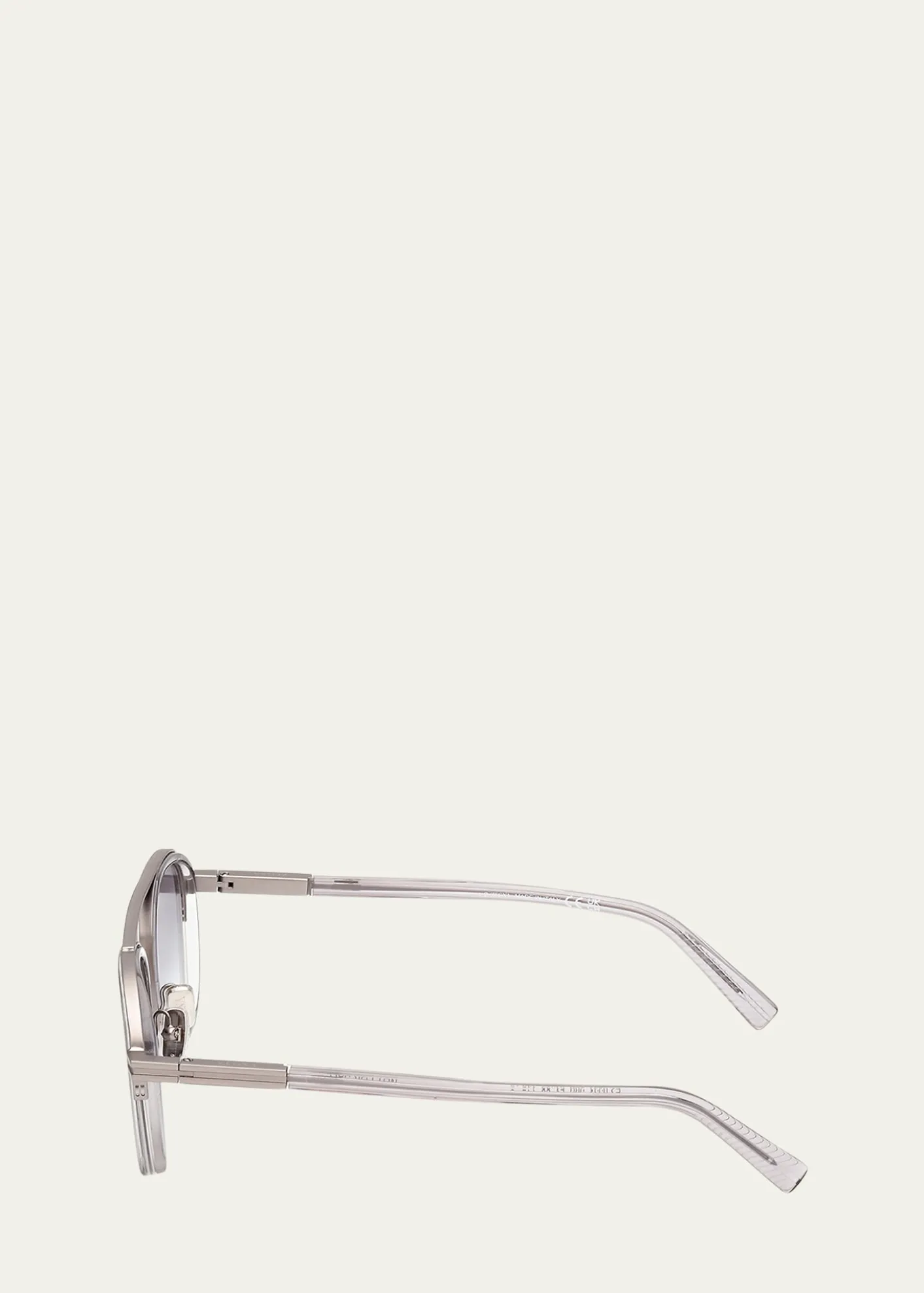 ZEGNAMen's Orizzonte I Geometric Acetate and Metal Sunglasses