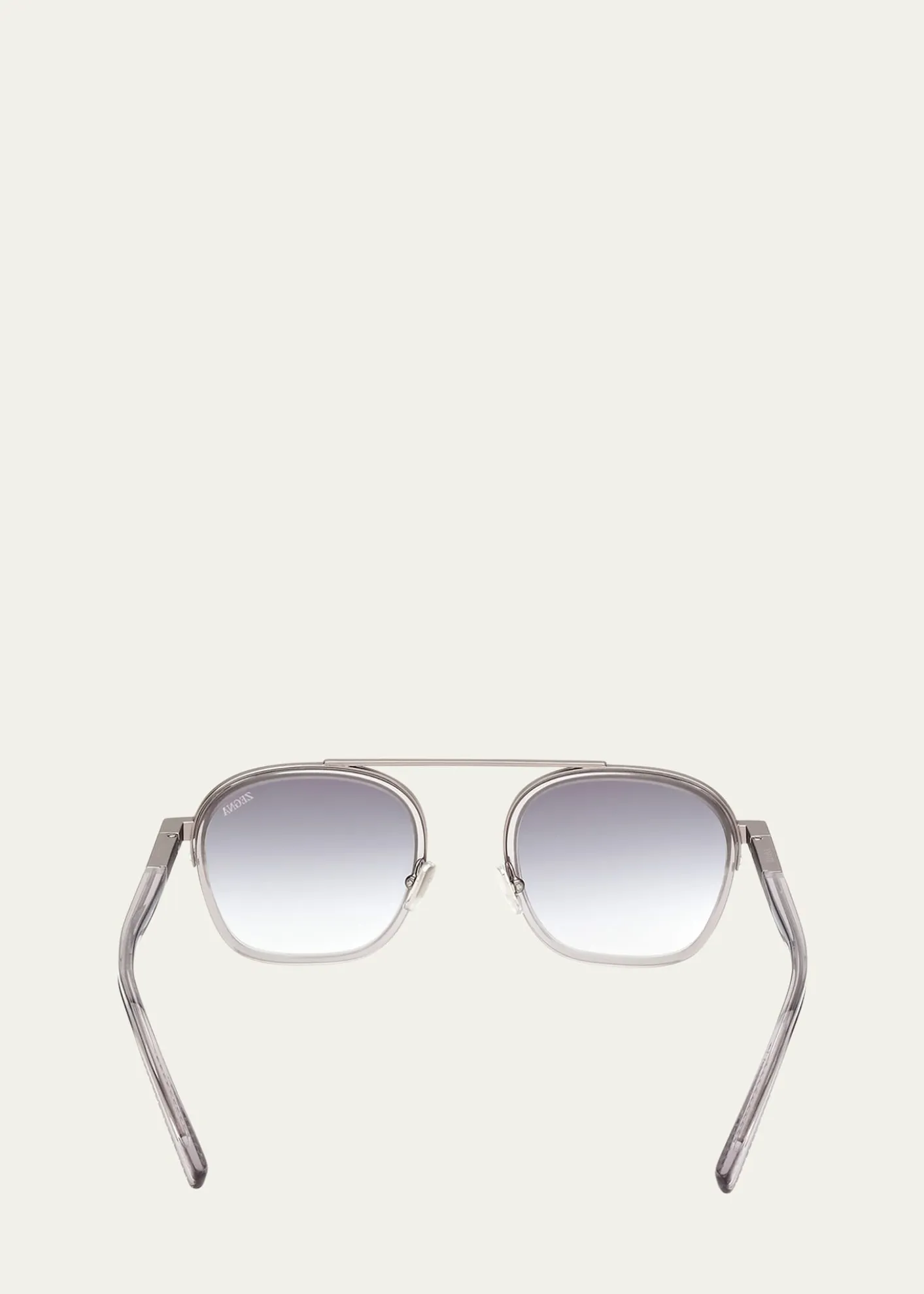 ZEGNAMen's Orizzonte I Geometric Acetate and Metal Sunglasses