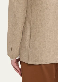 ZEGNAMen's Patch-Pocket Melange Single-Breasted Sport Coat