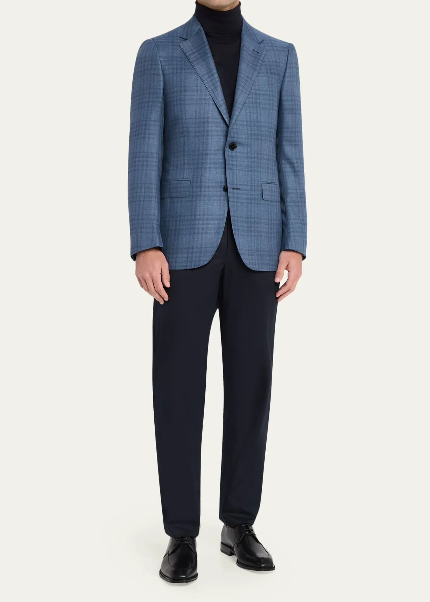 ZEGNAMen's Plaid Cashmere and Silk Single-Breasted Sport Coat