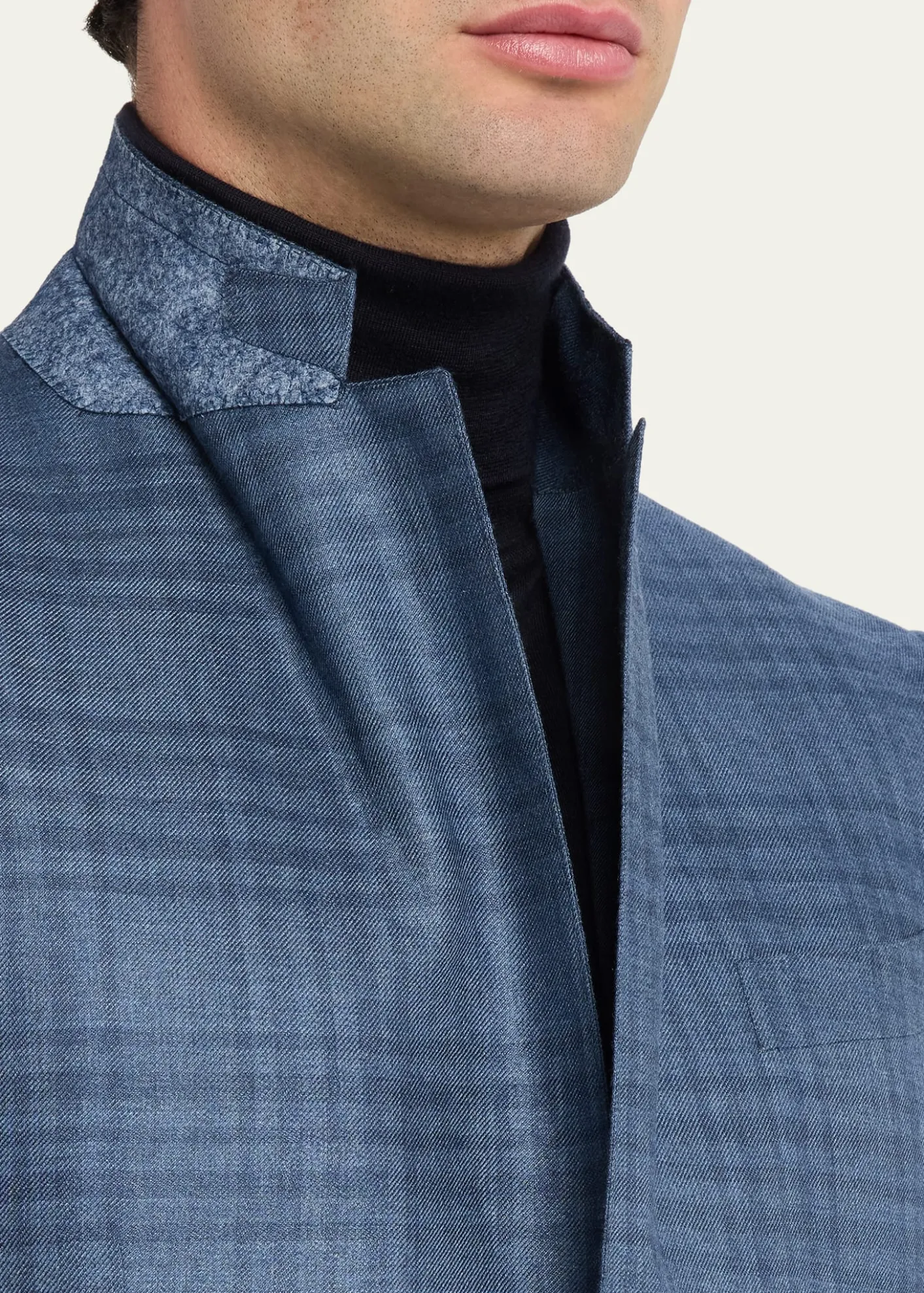 ZEGNAMen's Plaid Cashmere and Silk Single-Breasted Sport Coat