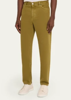 ZEGNAMen's Roccia Pure Cotton Slim-Fit Pants