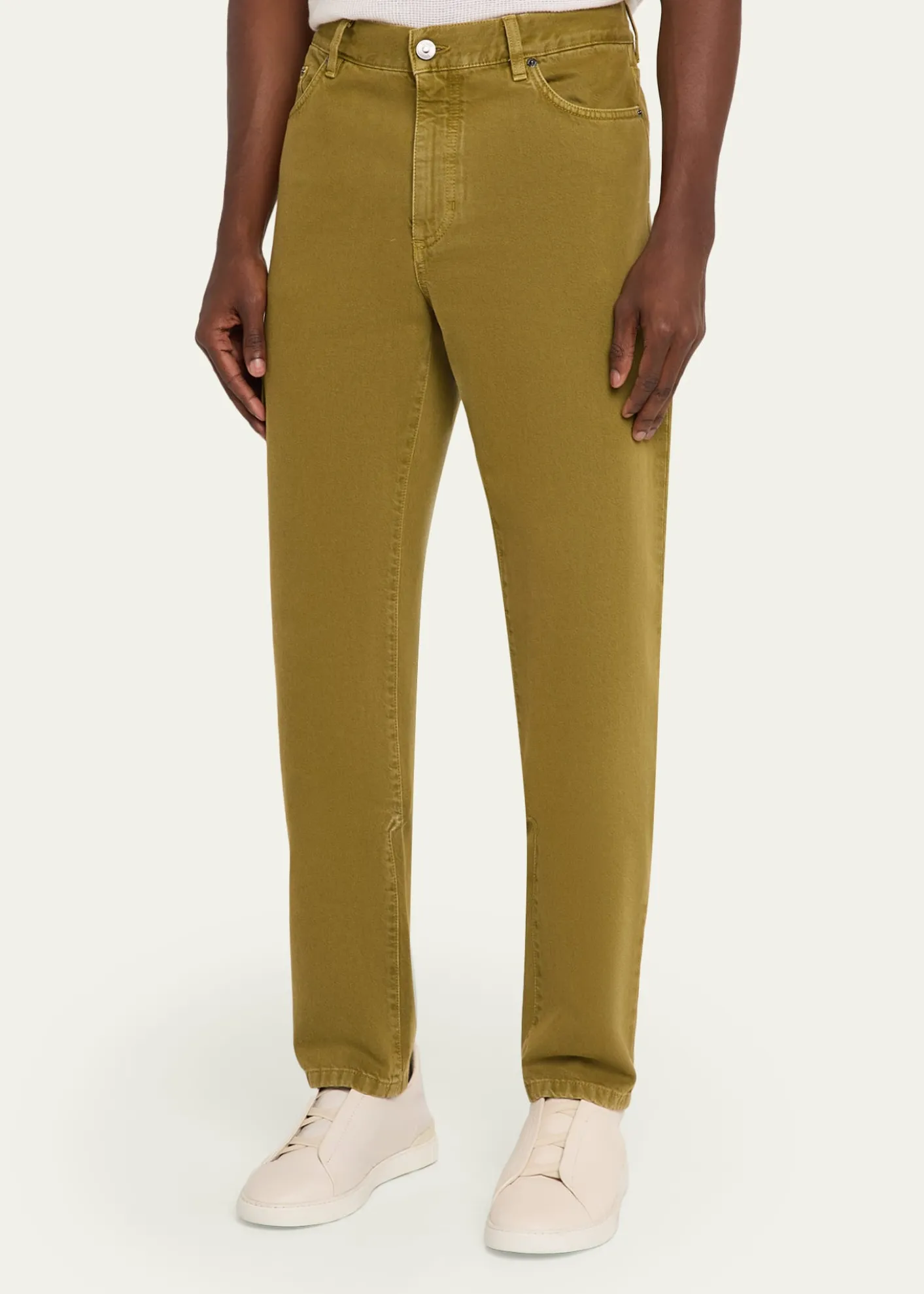 ZEGNAMen's Roccia Pure Cotton Slim-Fit Pants