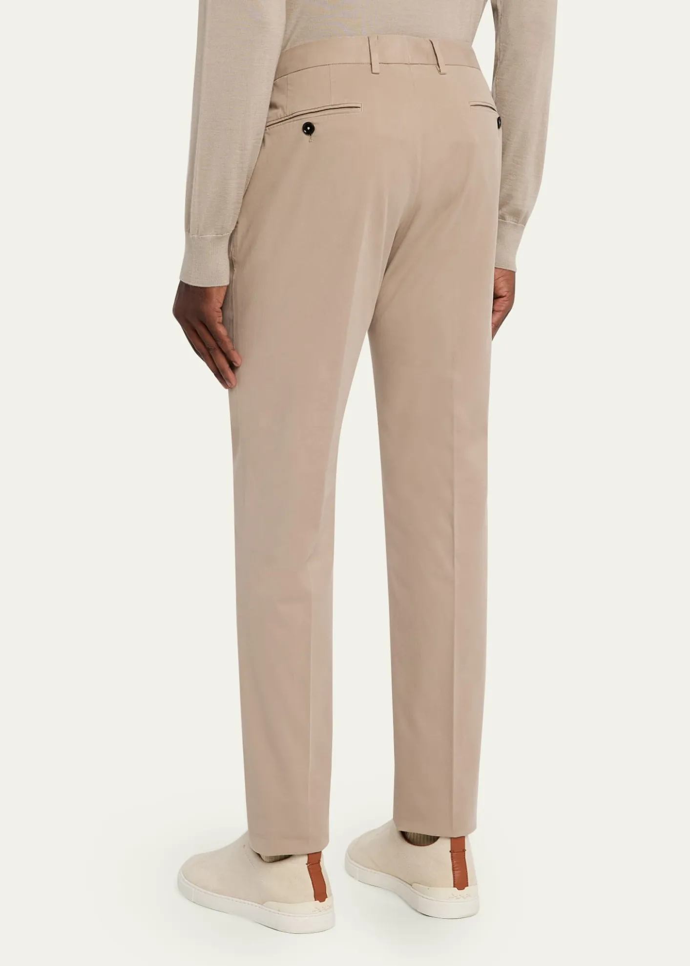 ZEGNAMen's Slim Flat-Front Pants