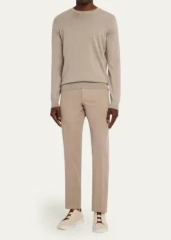 ZEGNAMen's Slim Flat-Front Pants