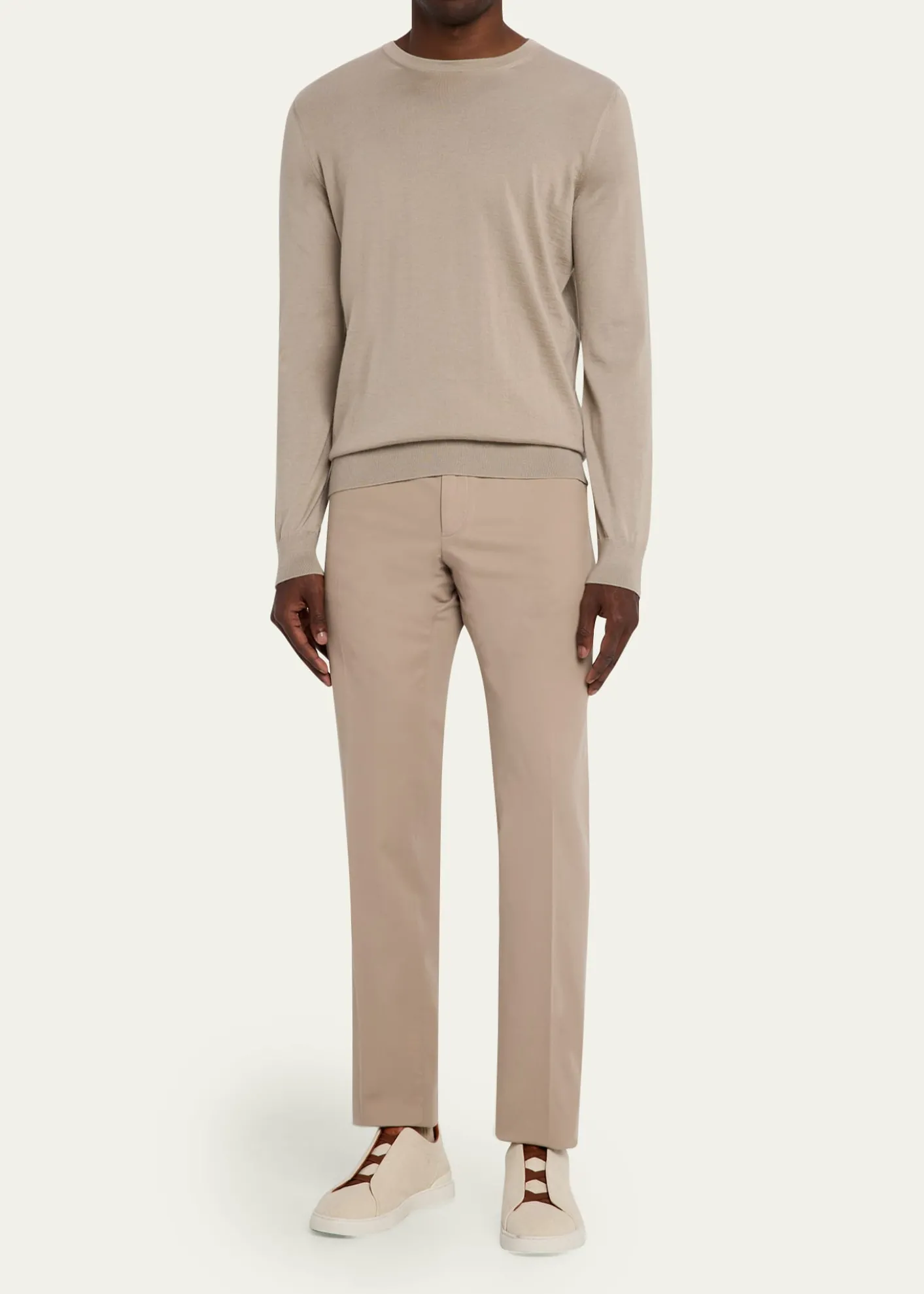 ZEGNAMen's Slim Flat-Front Pants