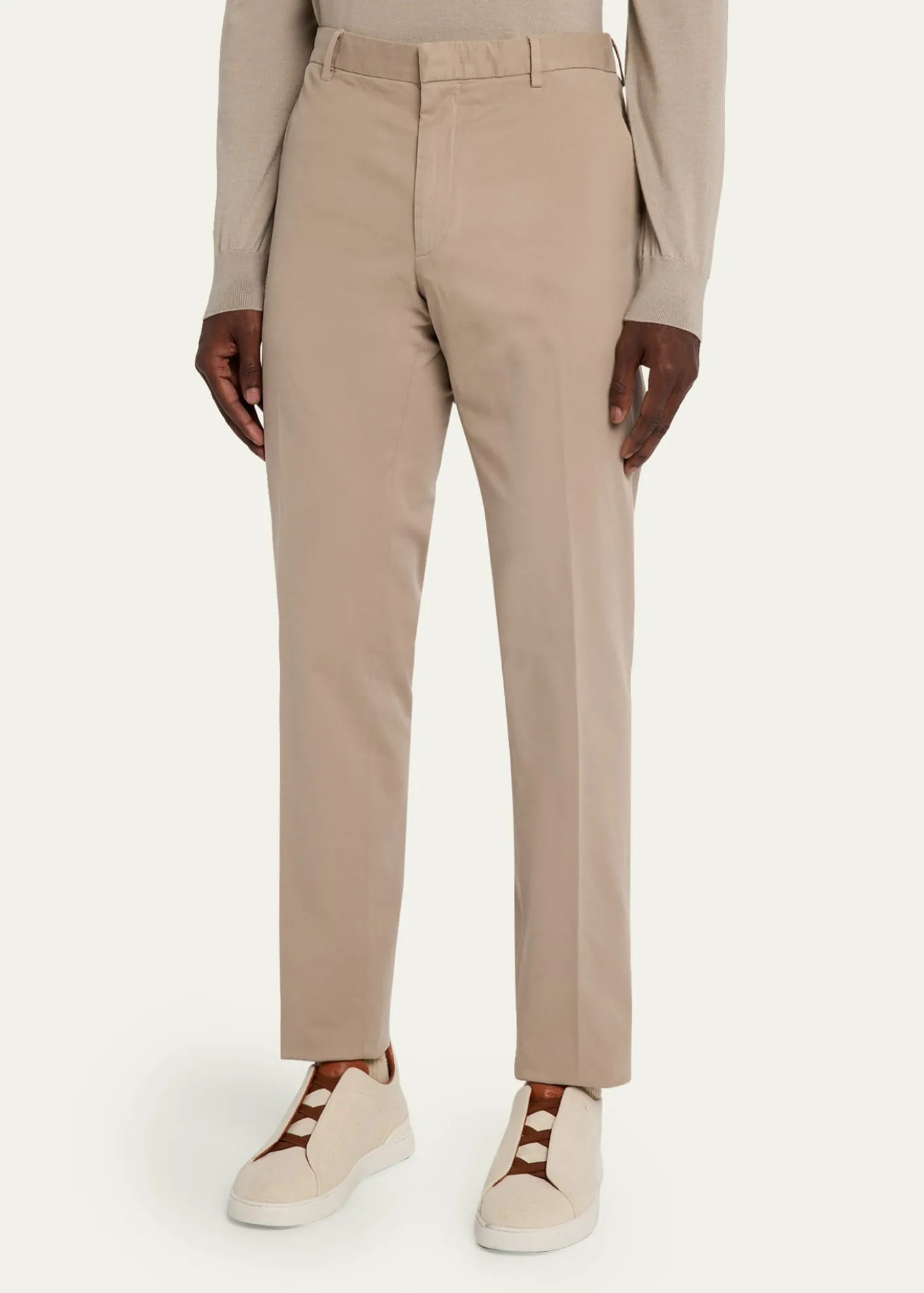 ZEGNAMen's Slim Flat-Front Pants
