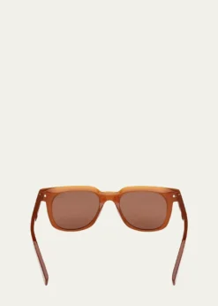 ZEGNAMen's Square Acetate Sunglasses