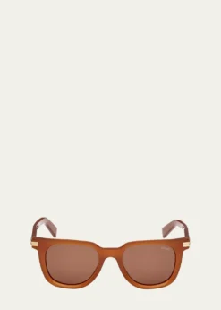 ZEGNAMen's Square Acetate Sunglasses