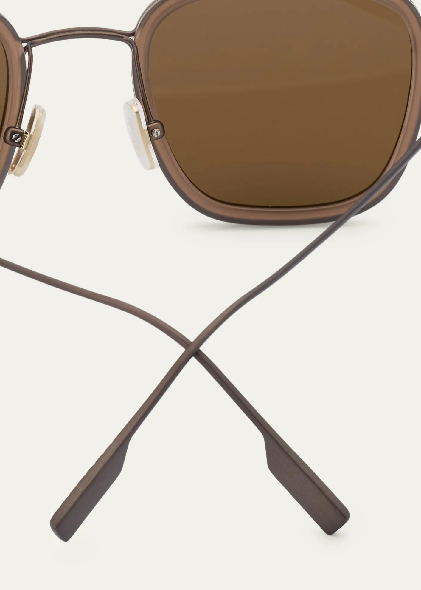 ZEGNAMen's Square Titanium Sunglasses