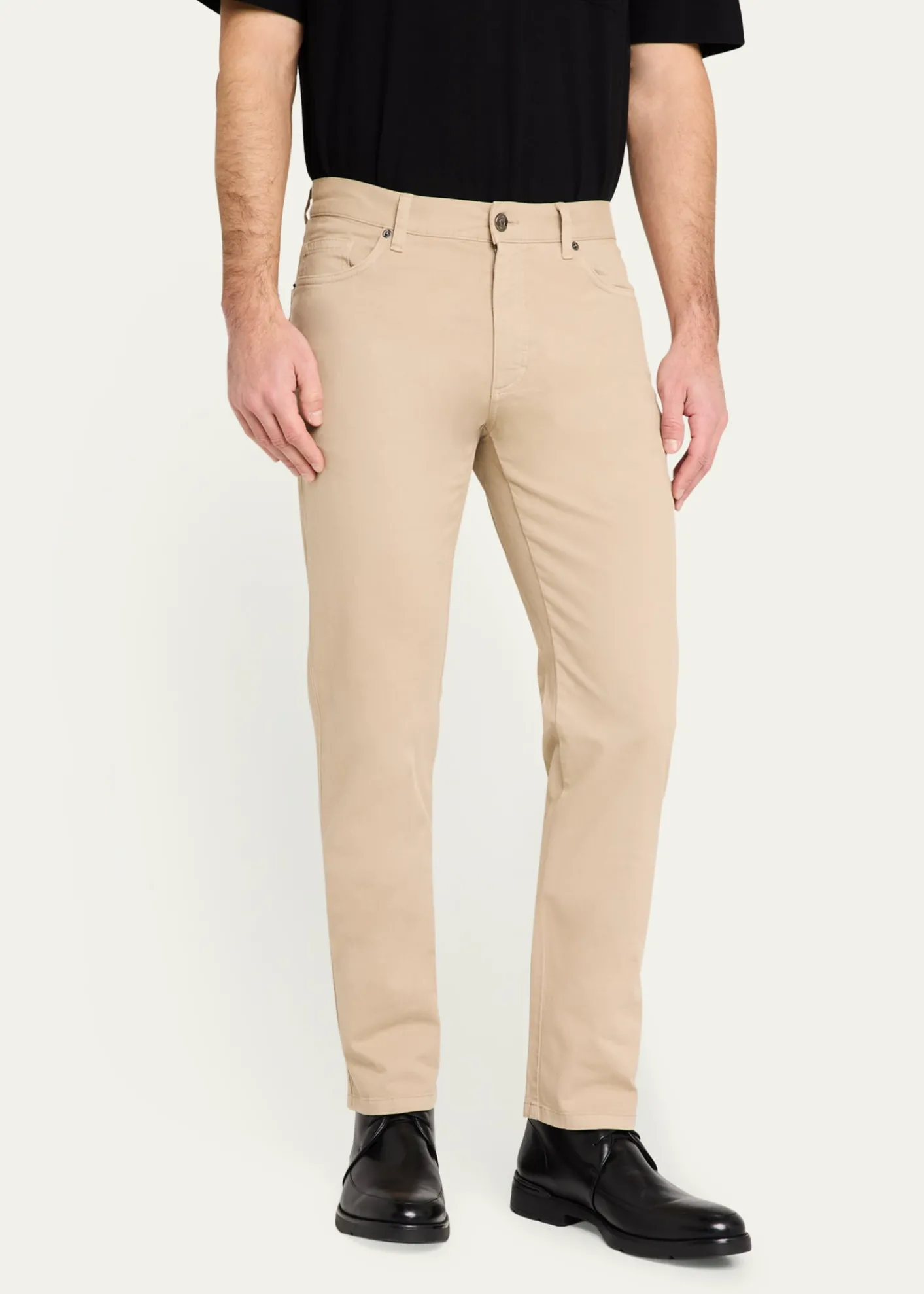 ZEGNAMen's Stretch Gabardine Slim Five-Pocket Pants