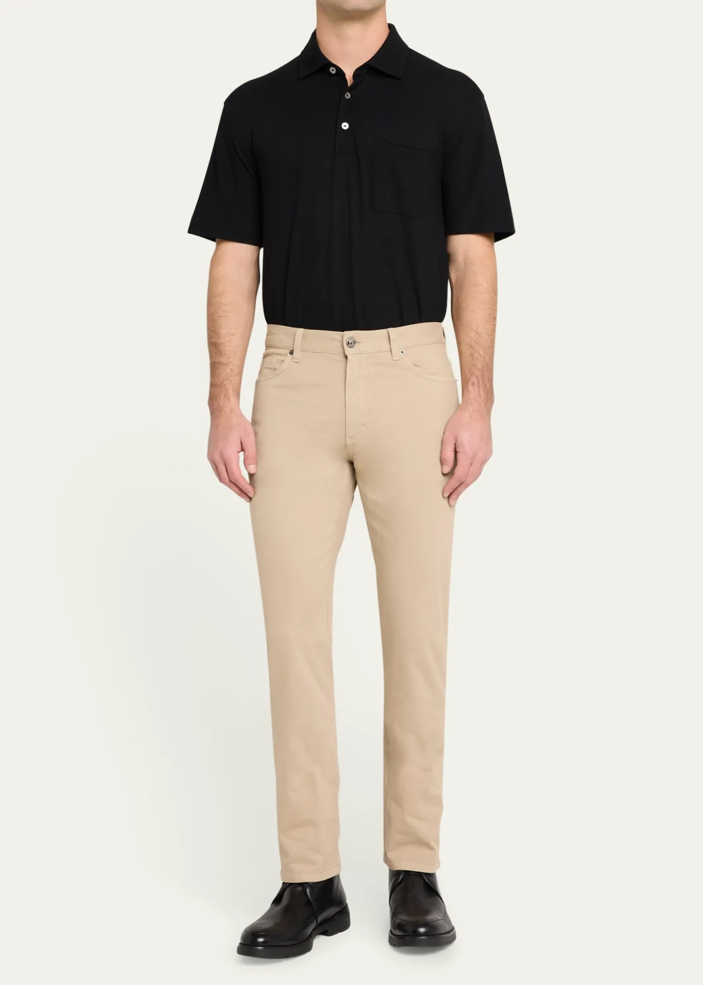 ZEGNAMen's Stretch Gabardine Slim Five-Pocket Pants