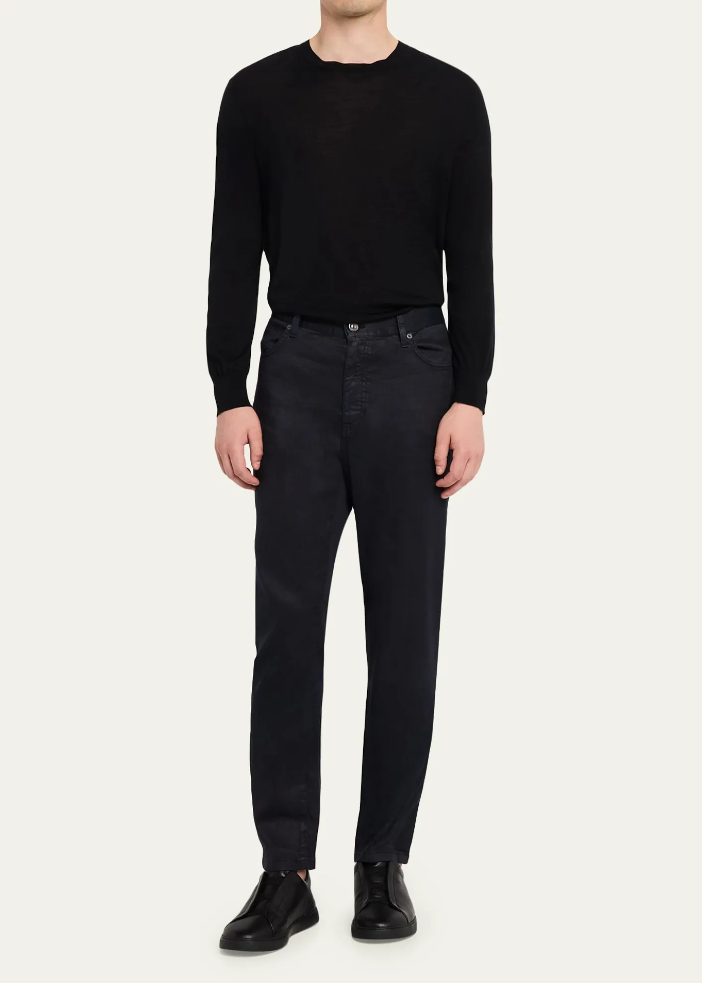 ZEGNAMen's Stretch Straight Leg Five-Pocket Pants