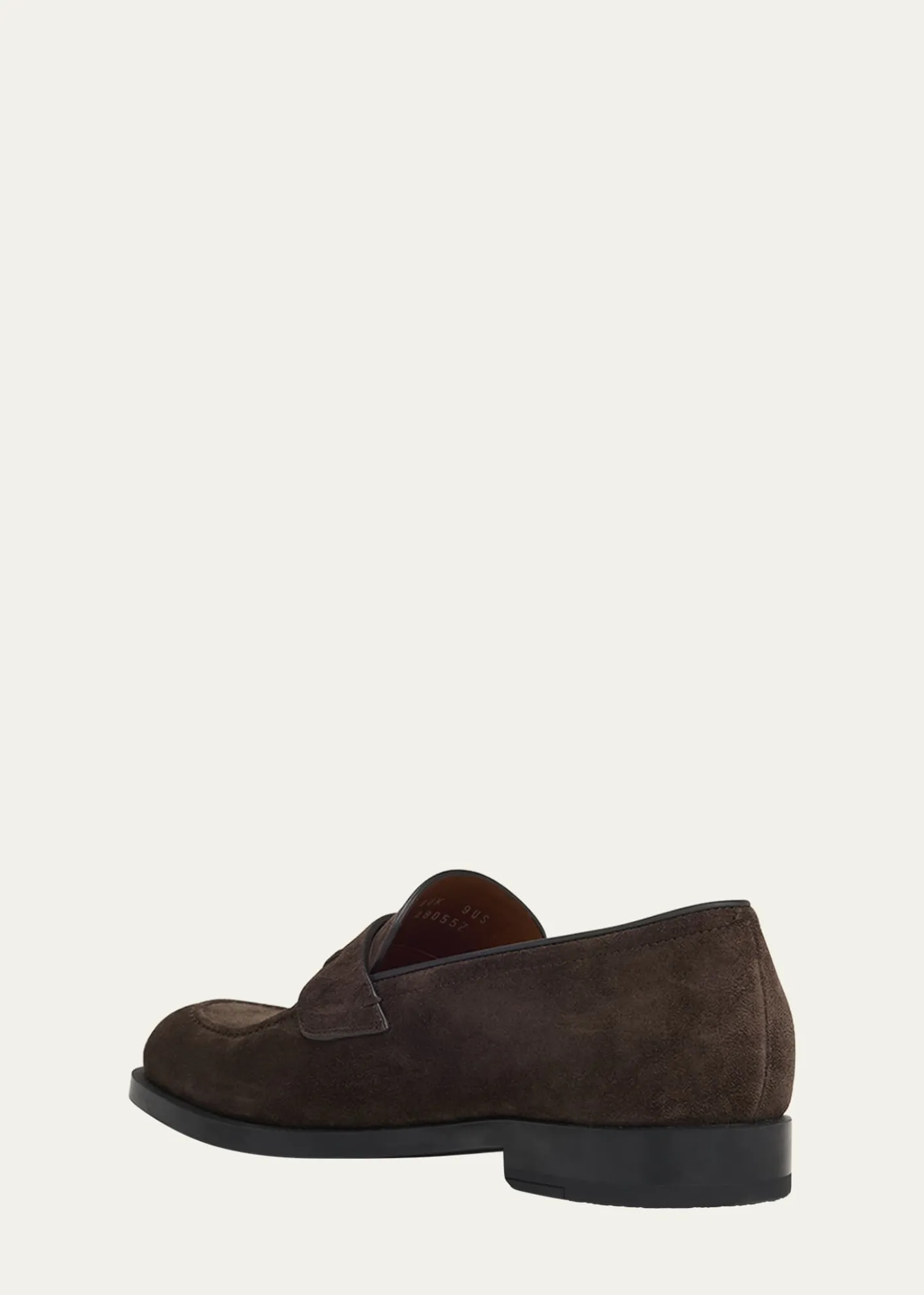 ZEGNAMen's Suede Rubber-Sole Penny Loafers