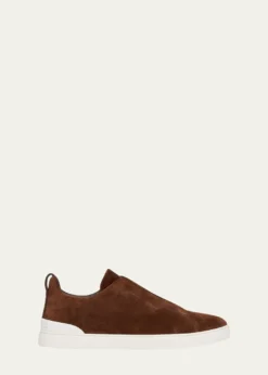 ZEGNAMen's Suede Triple Stitch™ Sneakers