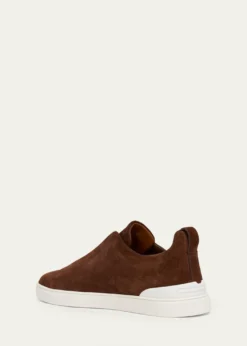 ZEGNAMen's Suede Triple Stitch™ Sneakers