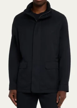 ZEGNAMen's Technical Full-Zip Car Coat