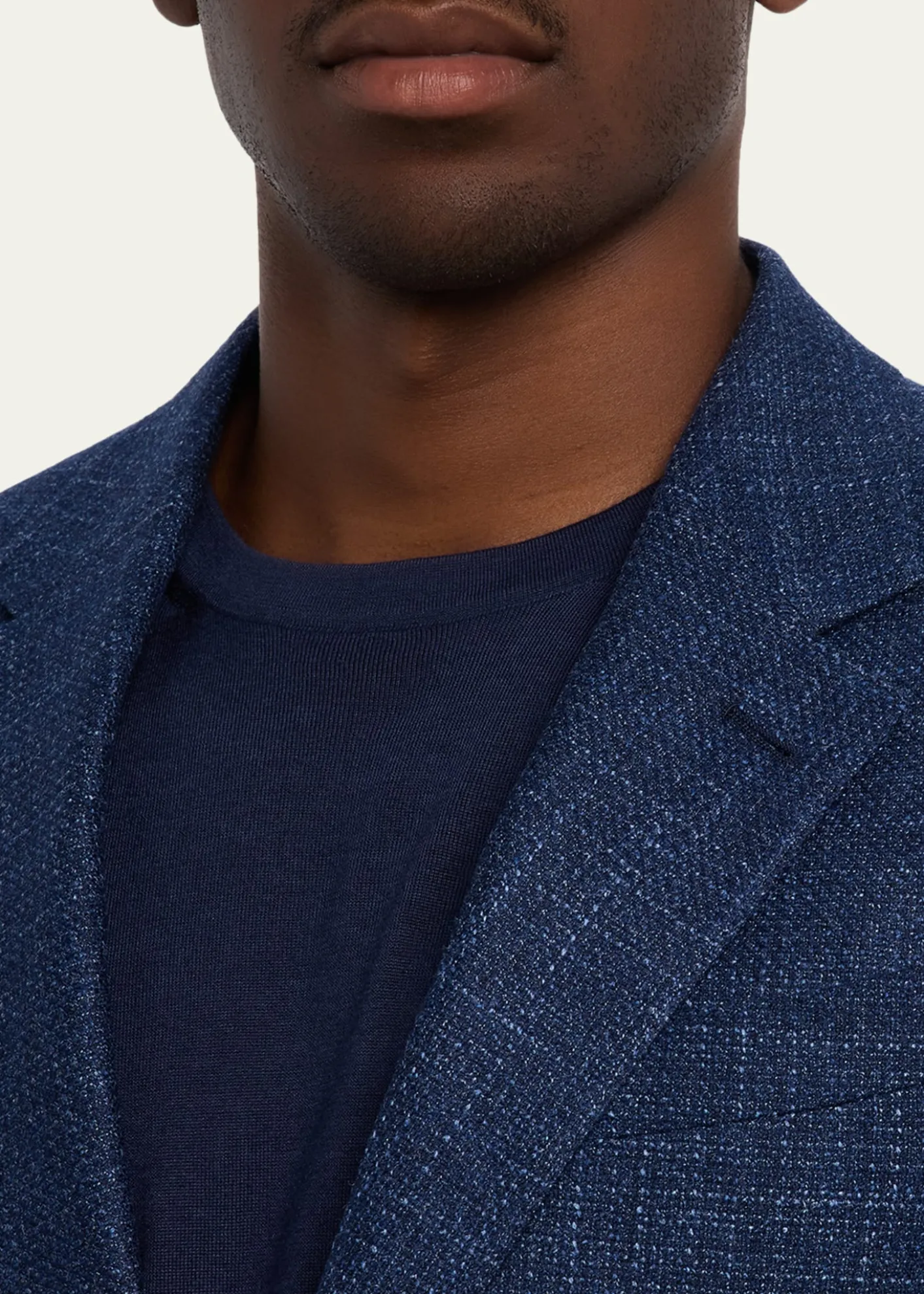 ZEGNAMen's Textured Winter Crossover Blazer