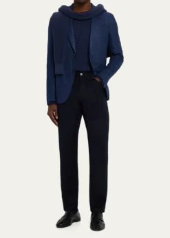 ZEGNAMen's Textured Winter Crossover Blazer