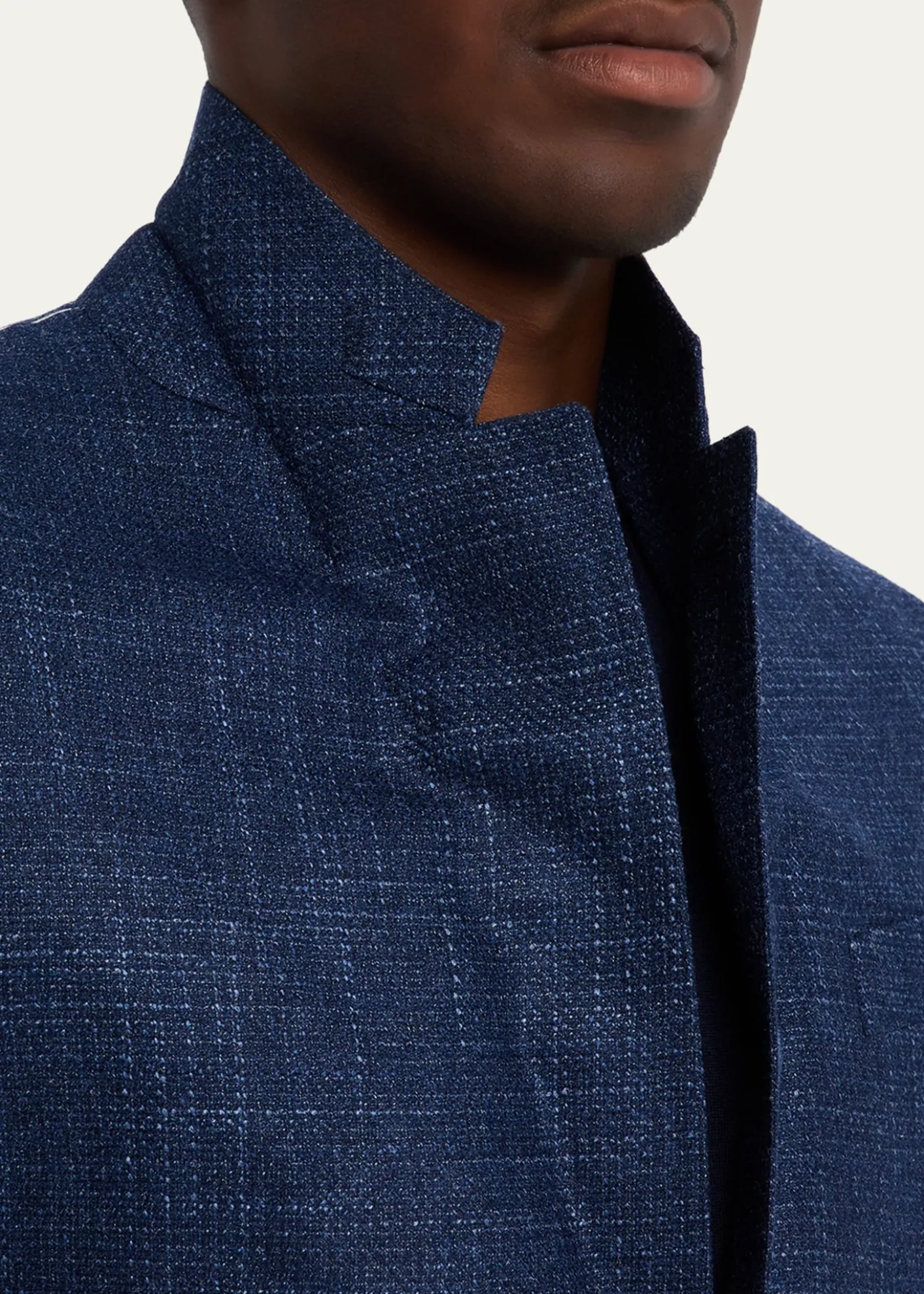 ZEGNAMen's Textured Winter Crossover Blazer