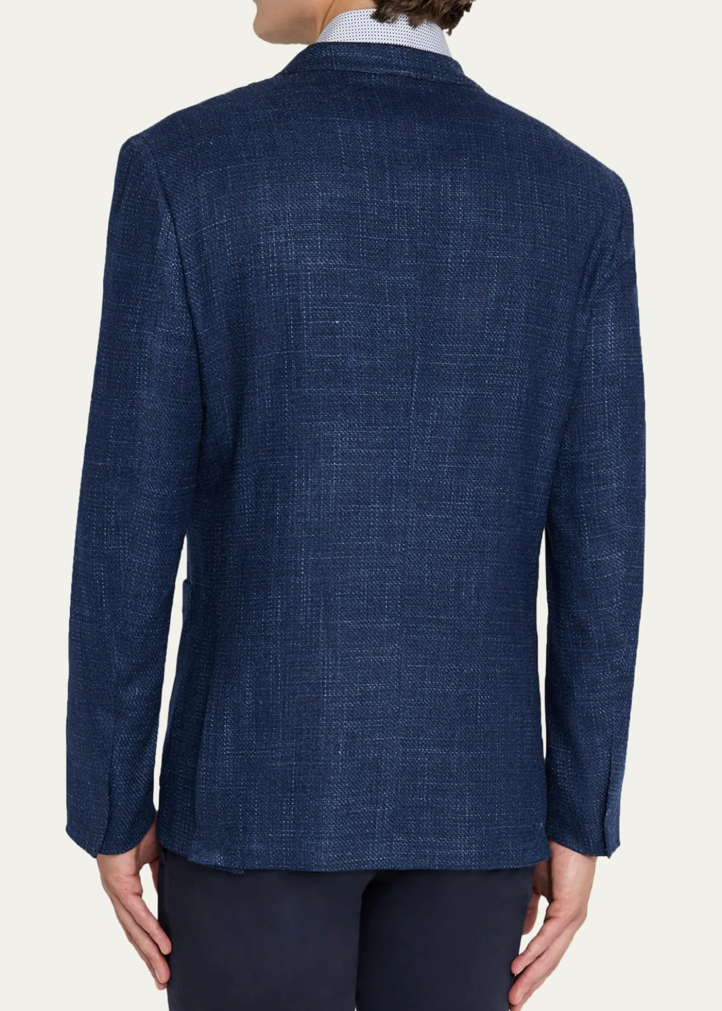 ZEGNAMen's Textured Winter Crossover Blazer