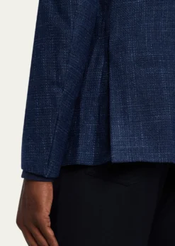 ZEGNAMen's Textured Winter Crossover Blazer