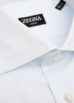 ZEGNAMen's Tonal Stripe Trofeo Cotton Dress Shirt