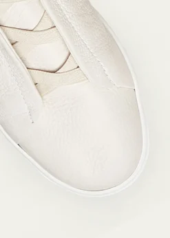ZEGNAMen's Triple Stitch Deerskin Leather Sneakers
