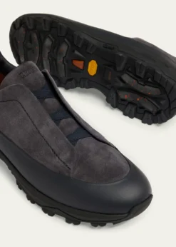 ZEGNAMen's Triple Stitch™ Monte Suede and Leather Slip-On Sneakers