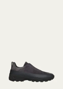 ZEGNAMen's Triple Stitch™ Monte Suede and Leather Slip-On Sneakers