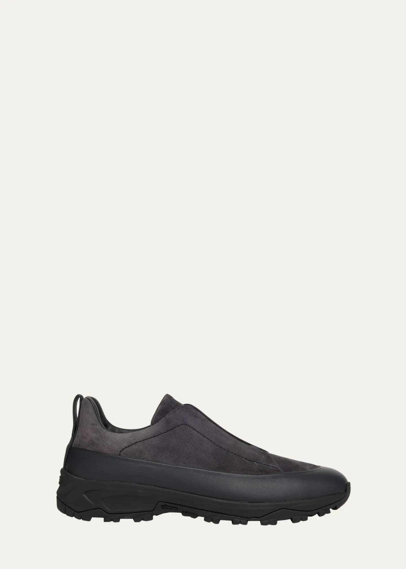 ZEGNAMen's Triple Stitch™ Monte Suede and Leather Slip-On Sneakers