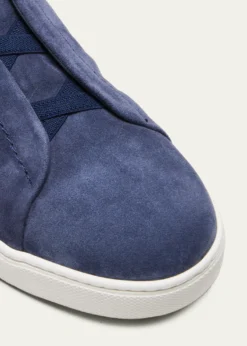 ZEGNAMen's Triple Stitch Suede Sneakers