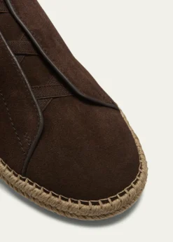 ZEGNAMen's Triple Stitch Suede Espadrille Sneakers