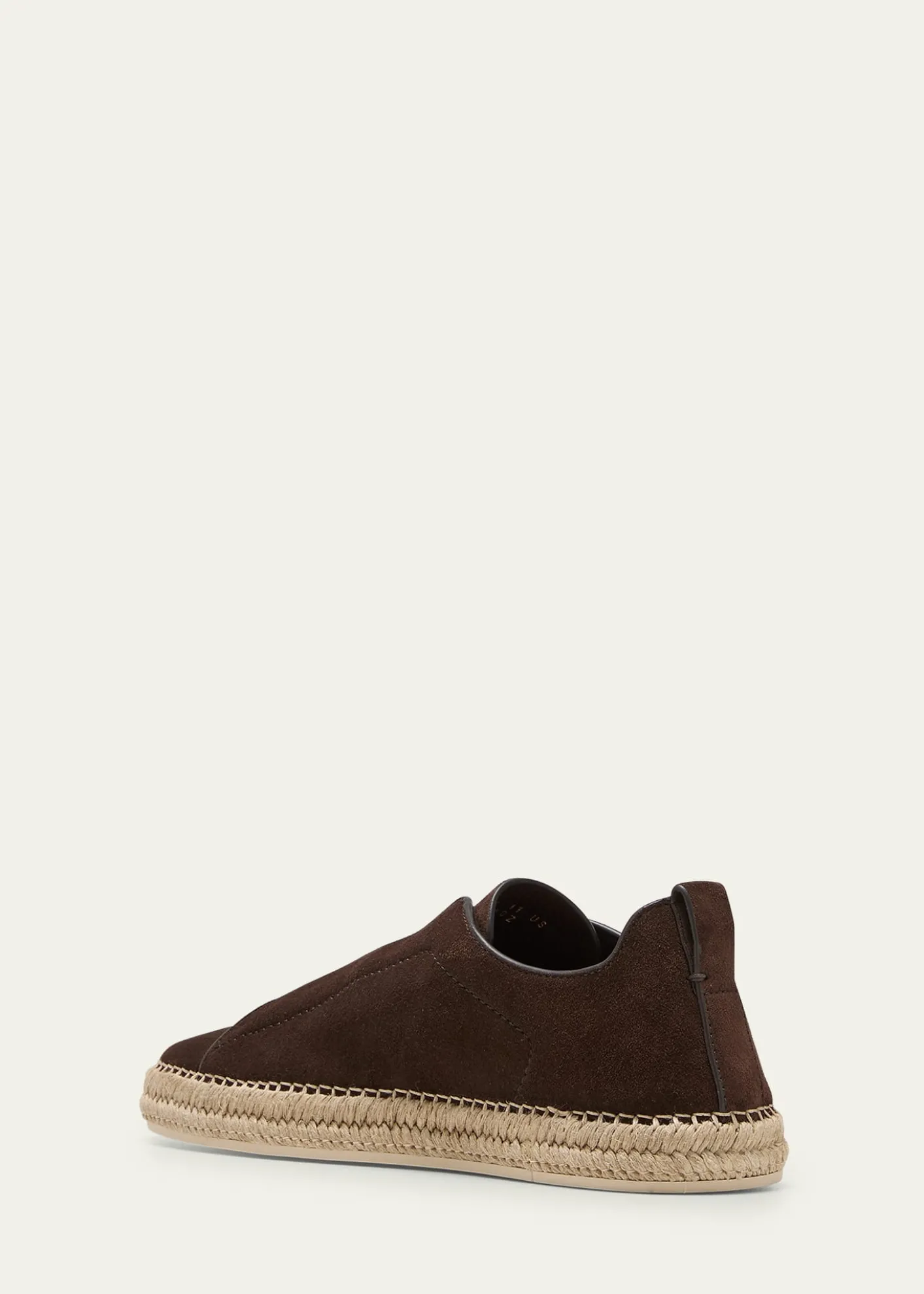ZEGNAMen's Triple Stitch Suede Espadrille Sneakers